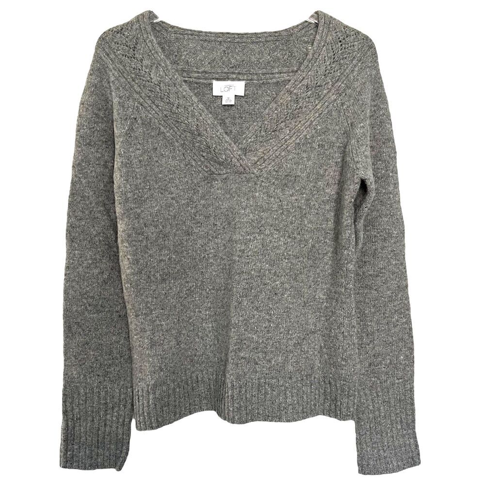 LOFT Wool and Rabbit Hair Knit Pullover Sweater M